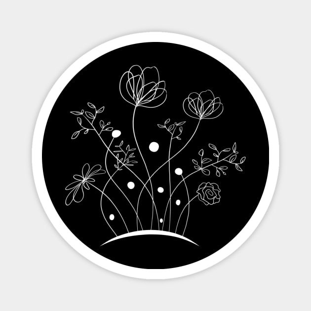 Floral Line Art Magnet by Genesis